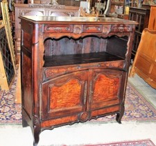 French Antique Burl Walnut Sideboard | Tall Cabinet Circa 1780 Dining Server