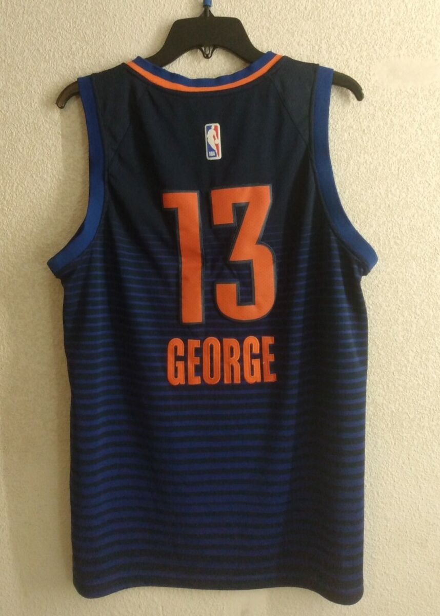 Nike Paul George Oklahoma City OKC Blue Swingman Jersey Nike Paul George Oklahoma City OKC Blue Swingman Jersey