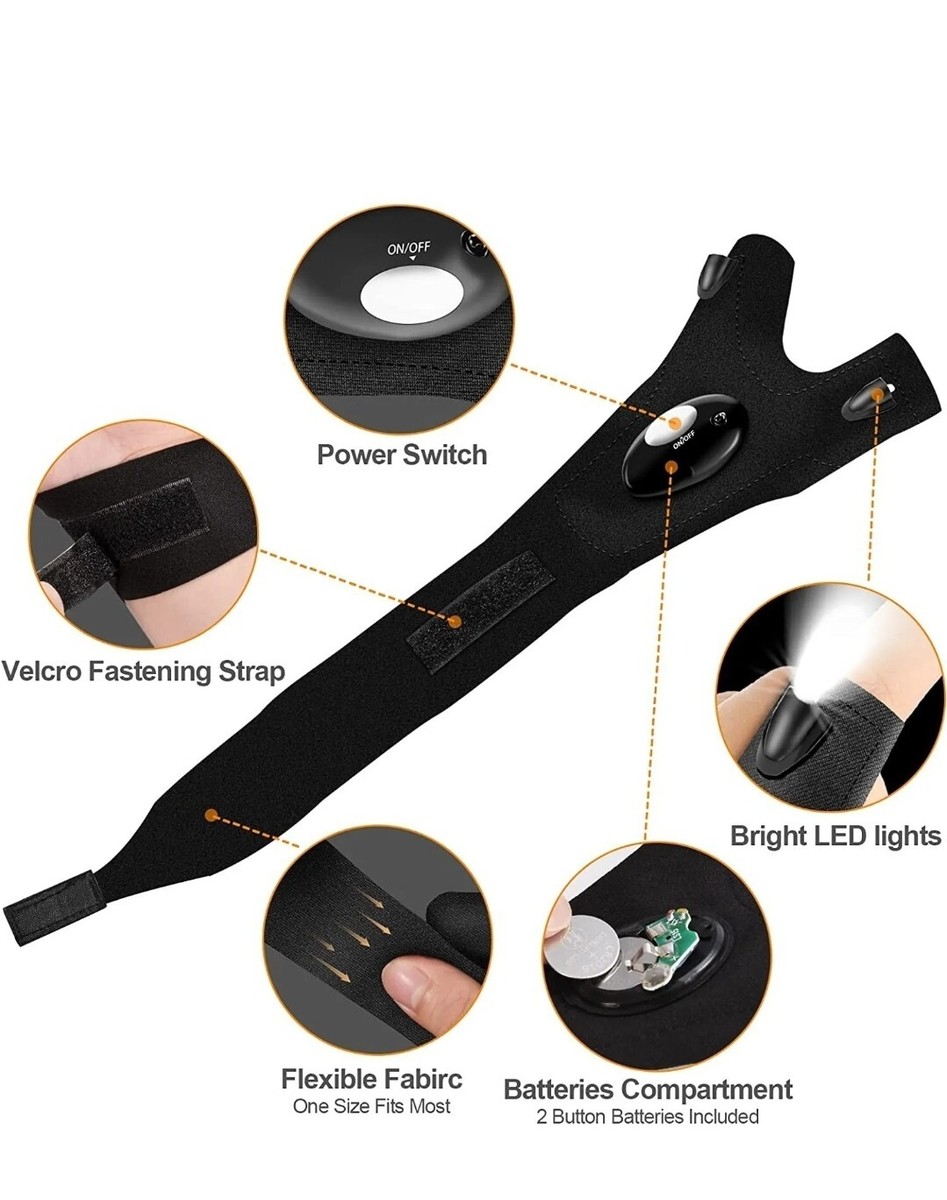 Gelentea Gants de pêche avec lampe torche LED mitaines pour extérieur, pêche, camping, randonnée, survie,377 - Sport