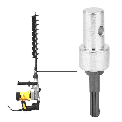 Drill Bit Adapter For Electric Drill To Earth Auger Connector Round Shank New - Picture 3 of 23