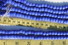 9x6mm Crow Roller Glass Beads Dark Blue Opaque Crafts Jewelry Making 100pcs