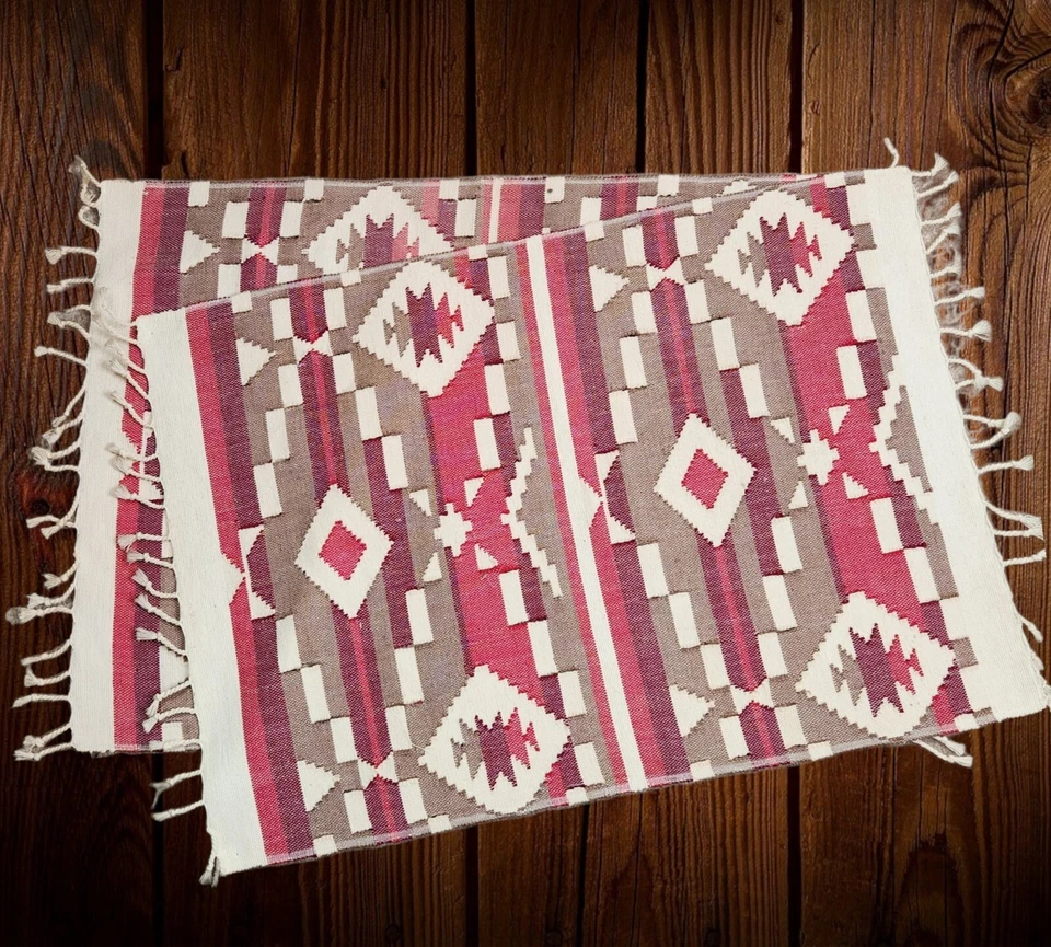 NEW Jorge Santos Vintage Handwoven 5 Placemats Southwestern Design Guatemala - Image 3 of 4