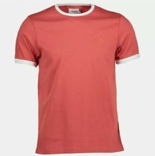 Image of FARAH GROVES RINGER RED T SHIRT NEW SIZE XS FREE UK POSTAGE
