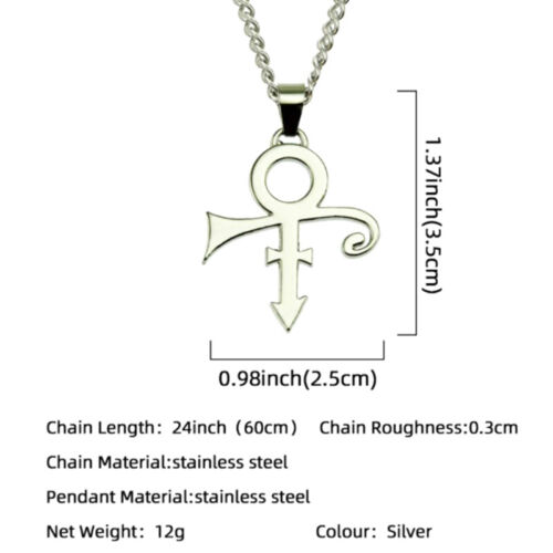 Prinz Gedenk Symbol Anhänger Liebe Logo Steampunk Edelstahl Halskette SN❤ - Bild 5 von 5