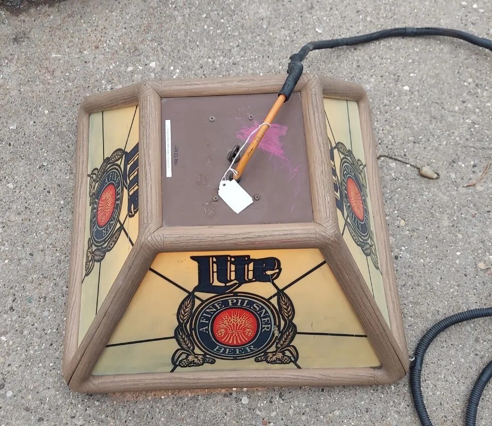 Vintage 1980s Miller Lite Pool Table Light A Fine Pilsner Beer