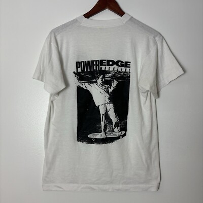 VTG RARE 1980s Power Edge Magazine Graphic Shirt Screen Stars - Large