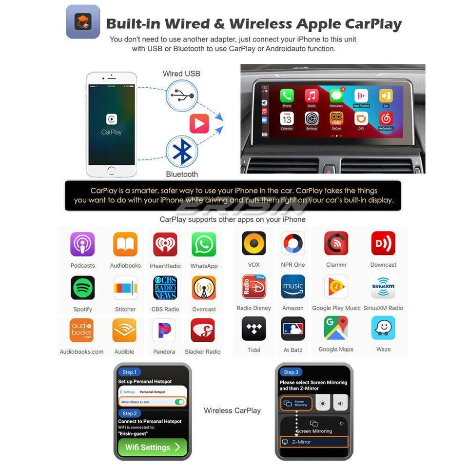 64GB Android 12 CarPlay Autoradio Navi DAB+für BMW X5 E70 E71 X6 CCC GPS 4G WiFi - Bild 4 von 4