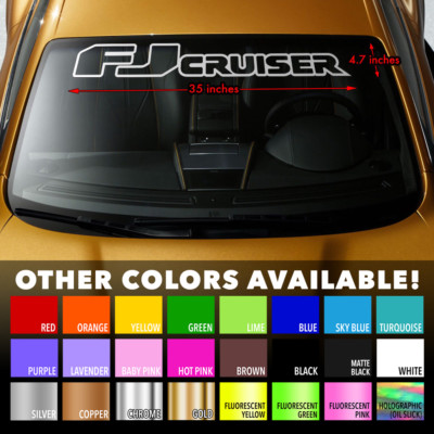 Outline Premium Windshield Banner Vinyl Decal Sticker for TOYOTA FJ CRUISER TRD