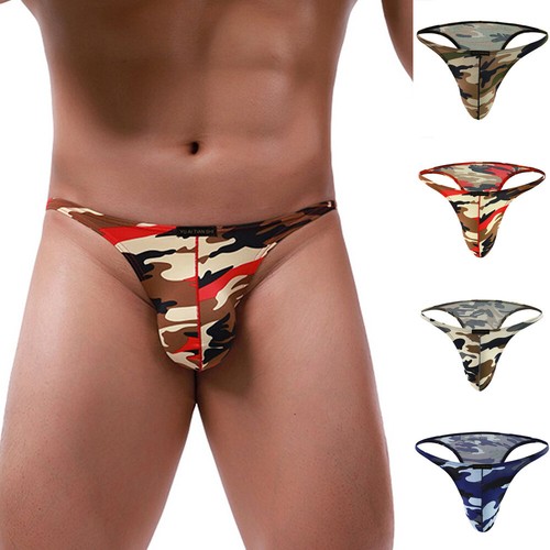 Męskie stringi z nadrukiem T-String Bielizna G-String Majtki Torba U ☇ - Zdjęcie 3 z 19