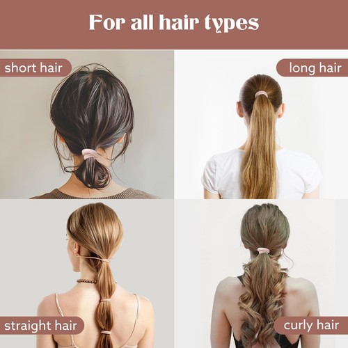 100PCS Blonde Large Hair Ties Seamless Hair Ties Ponytail Holders Elastics Ha... - Picture 6 of 7