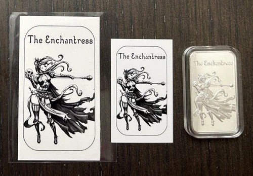 1 OzT .999 Silver Bar Hayleybug Mint THE Enchantress Fantasy & Myth Series