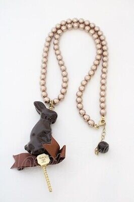 レビュー高評価の商品! Q-Pot. / Acclollipop Chocolate Rabbit Necklace O-24-03-30 Q-pot