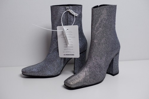 DORATEYMUR | SILVER GLITTER SYBIL 90 | STIVALETTI IN TESSUTO | EU 37,5 / UK 4,5 - Foto 3 di 16