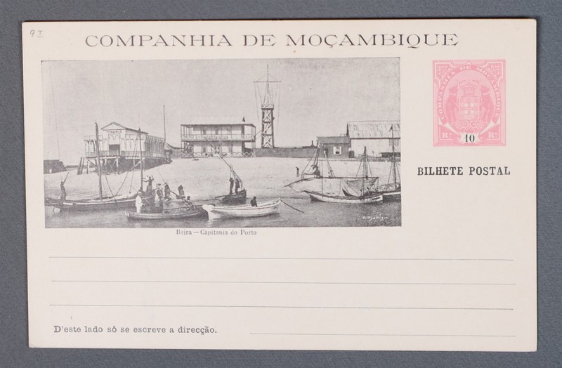MayfairStamps Mozambique Beira Port 10 Reis Stationery Card aaz_42113