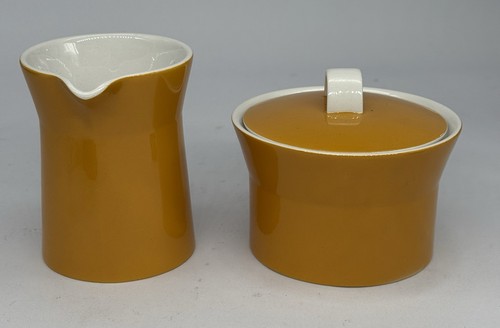 Mikasa Duplex Orange Milchkännchen Zuckerdose Set Vintage Ben Seibel Geschirr Retro Posten - Bild 4 von 6
