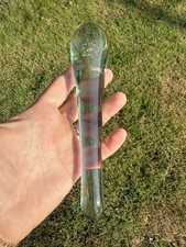 Vintage Handblown Handmade Solid Glass Controlled Bubbles Pestle 7.5&rdquo; Rod