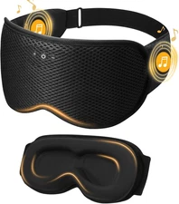 3D Contoured Sleep Mask with Bluetooth Headphones, Eye Masks for Sleep, Sleeping
