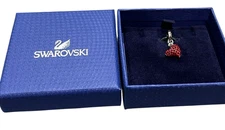 Swarovski Red Heart Charm Crystal Charm or Pendant Love Eros New in Gift Box