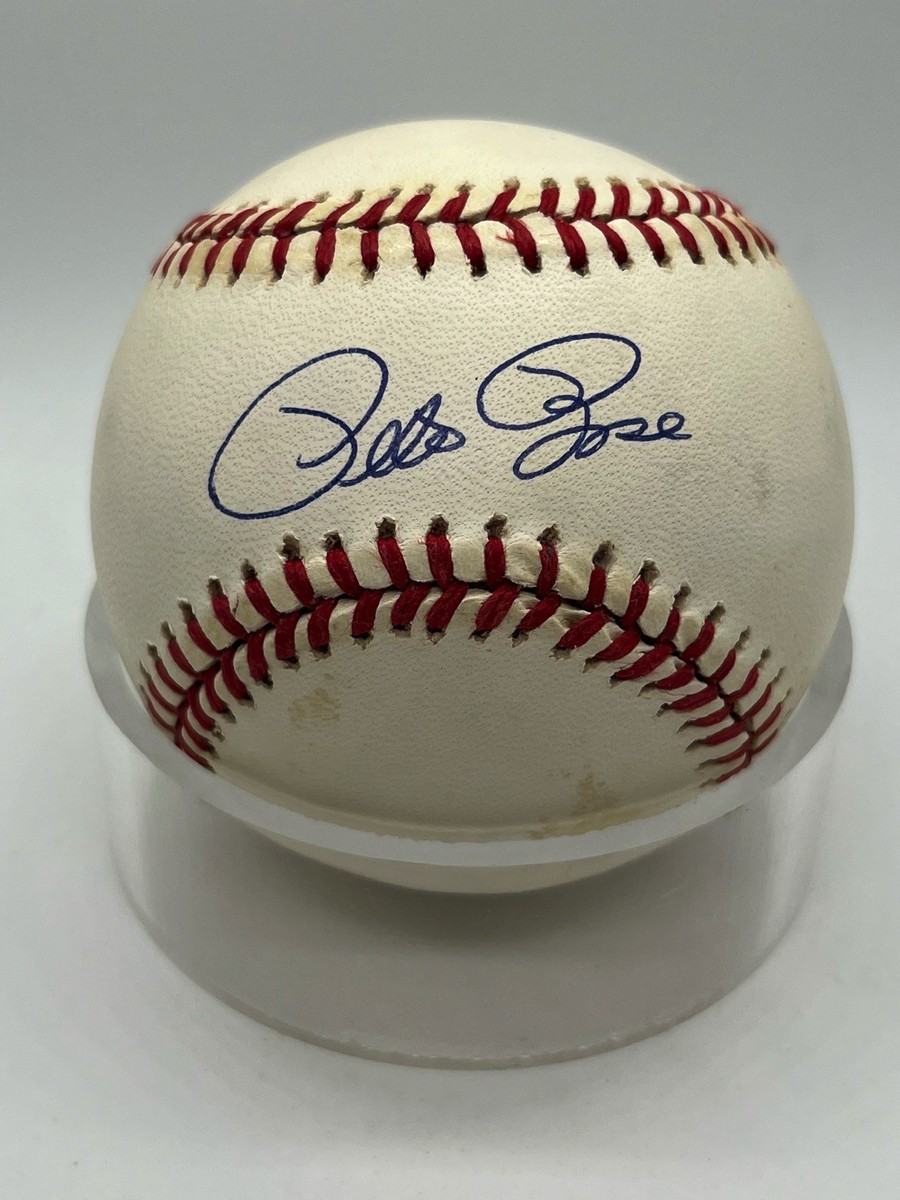 Pete Rose Cincinnati Reds Signed Autograph OMLB Baseball PSA DNA
