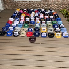 Vintage Lot Of 101 Trucker Hats Caps Snapbacks Truckers All Good Snaps And Foam