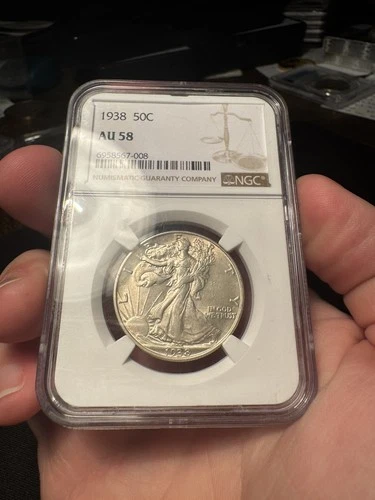 1938 P Walking Liberty Half Dollar NGC AU58