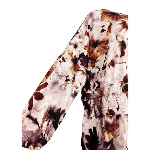 Maxi abito floreale Lularoe Evelyn vita fumè tasche elasticizzato nuovo con etichette taglia 3XL - Foto 4 di 9