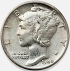 1940-D Mercury Silver Dime 10c in AU Condition * Original Surfaces * 1940D Nice!