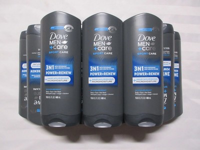 DOVE Men+Care POWER+RENEW Sport Care 3-in-1 Body Wash 400 ml Lot of 10