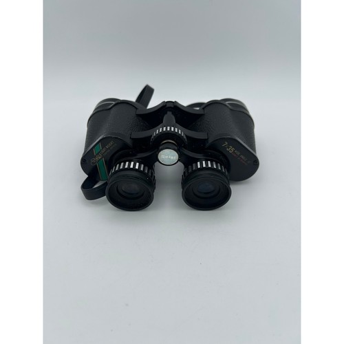 Vintage Selsi 7x35 Wide Angle Binoculars Coated Optics w/ Case Lightweight Japan