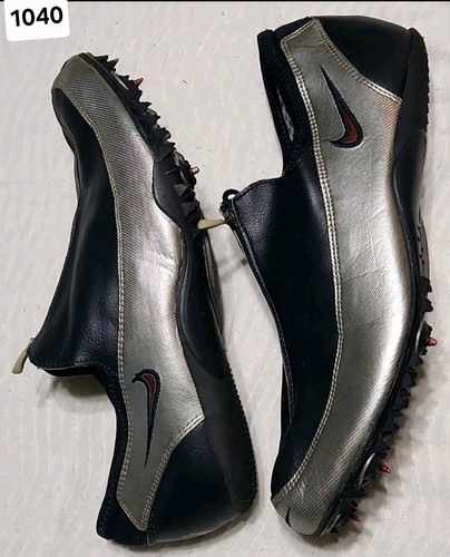 VTG 2001 Nike Zoom Celar Track Spike Shroud Zipper Slver Navy Men 9.5 107058-461