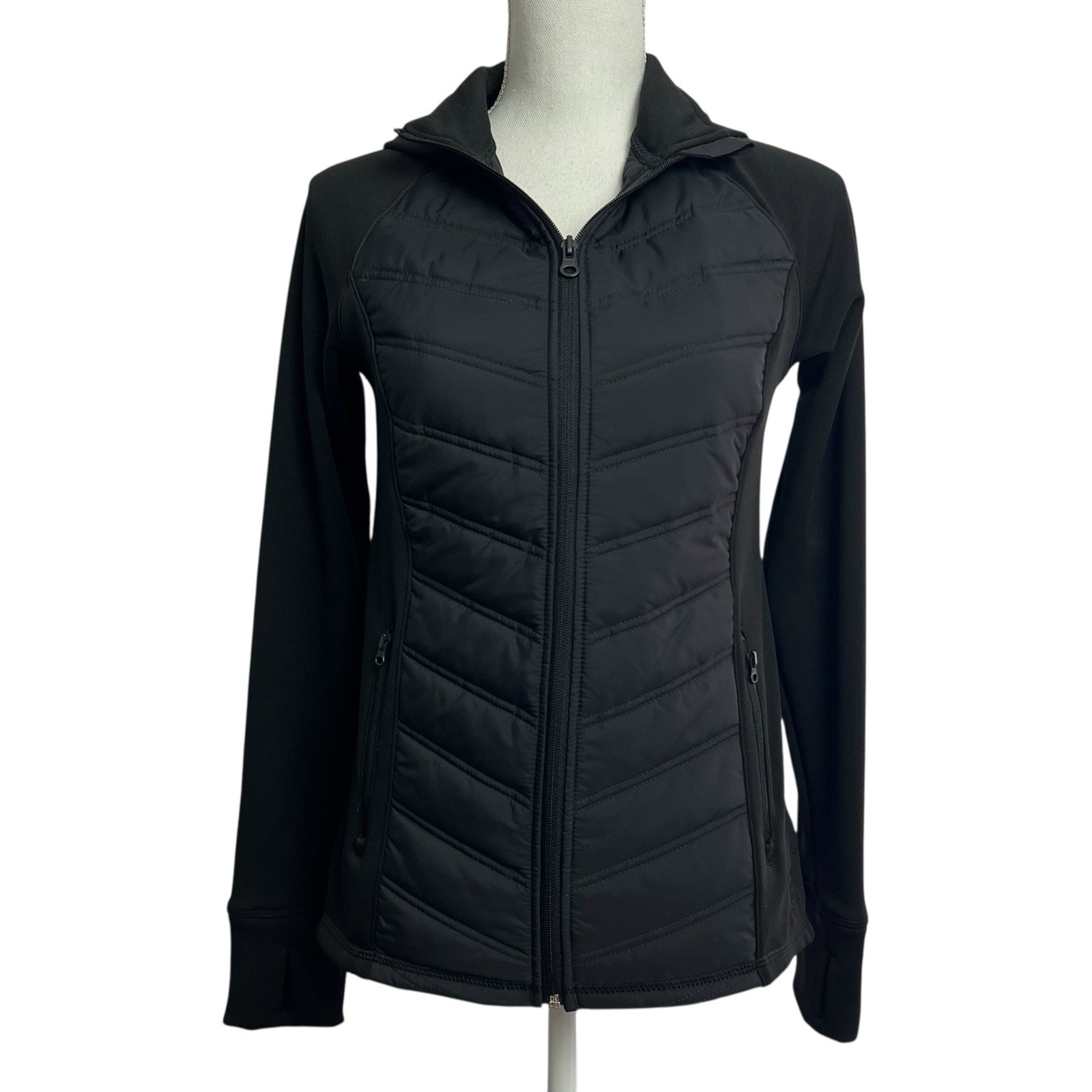 FILA Sport Giacca Donna Leggera Full Zip con Cappuccio Tg Small Nera Activewear