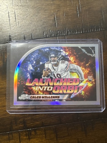 2024 Topps Chrome Cosmic Football Caleb Williams RC Launched Into Orbit Silver