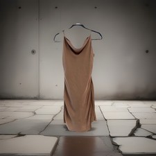 NEW Satin Slip Dress SzM Mauve Mini Strappy Cowl Coquette Fairy Wedding Guest