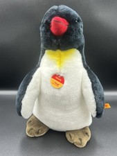 STEIFF PLUSH "Charly" PENGUIN STUFFED / 13" INCH / GERMANY With Original Tags 