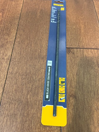 Irwin EXTRA LANG verlängerte LÄNGE 1/4" x 12" Schwarzoxid Bohrereinsatz