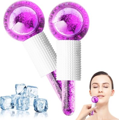2 Stück Facial Ice Globes,GeeRic Gesichtsmassage-Werkzeuge Globen für Gesicht, N