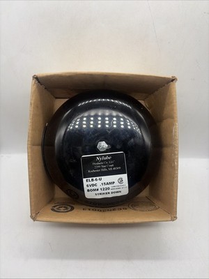 Nylube - ELB-6U - 1220 - 6'' ALARM BELL - 6VDC 10 Ohms .15 Amp, 92db @ 10' (NEW)