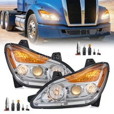 Bulbs Headlight Assembly Chrome Left /Right F...