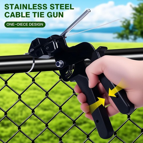 Metal Zip Ties with Stainless Steel Cable Tie 100pcs UV-Resistant, 11.8in - Afbeelding 3 van 9