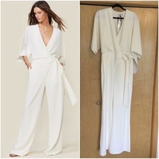 WRAP FRONT FLOWY CREPE JUMPSUIT