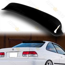Fit 1996-2000 Honda Civic Coupe Ek Black Abs Rear Window Roof Visor Spoiler