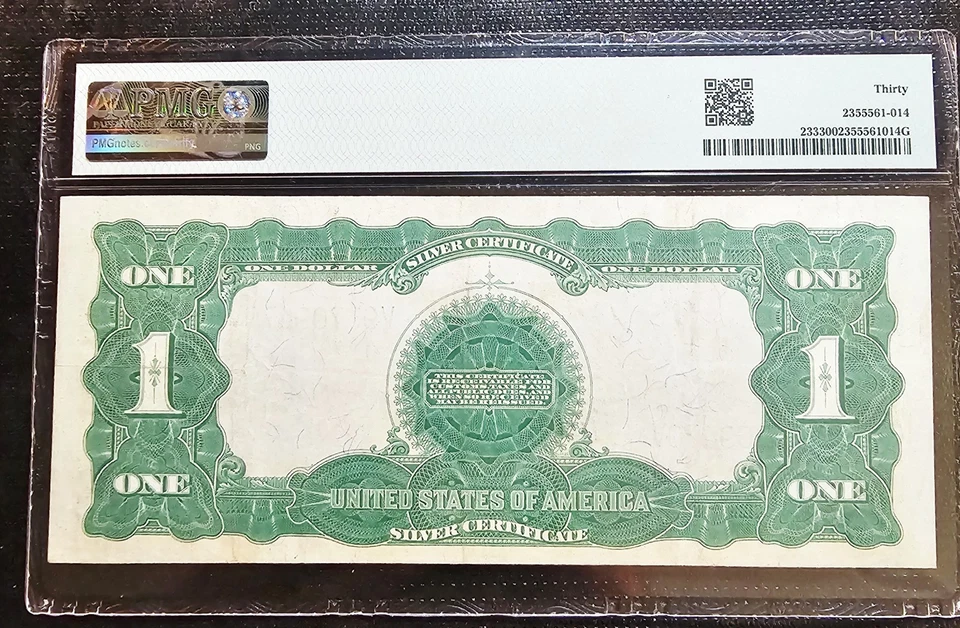 1899 $1 Silver Certificate Black Eagle Fr.233 PMG 30 VF Teehee Burke Eye Appeal  - Image 2 of 2