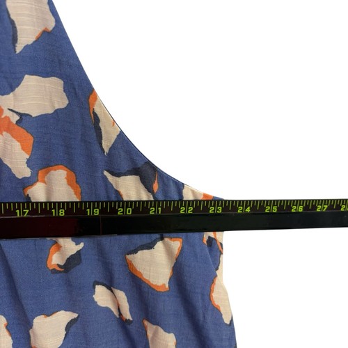 Nine West Womens Dress XXL Blue Maxi Tiered Halter Keyhole Lined Sundress Beachy - Picture 6 of 11