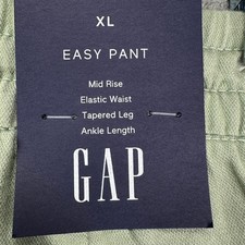 NEW GAP Easy Pant Womens XL Pants Ankle Green Drawstring Elastic Waist Mid Rise