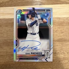 2021 Bowman Draft Chrome Pick Autographs Izaac Pacheco #CDA-IP Refractor /499