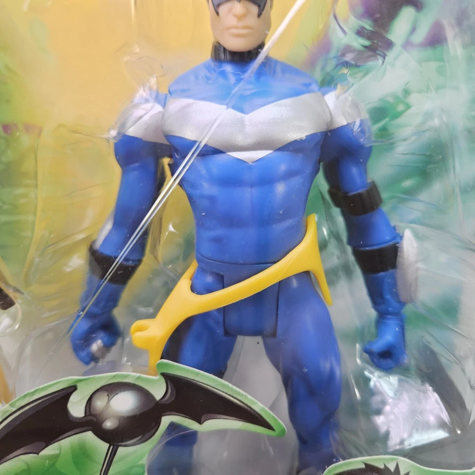 Figura de acción Mattel DC Batman Sling Strike Nightwing 2004 6" vintage nueva Foto 3 de 4