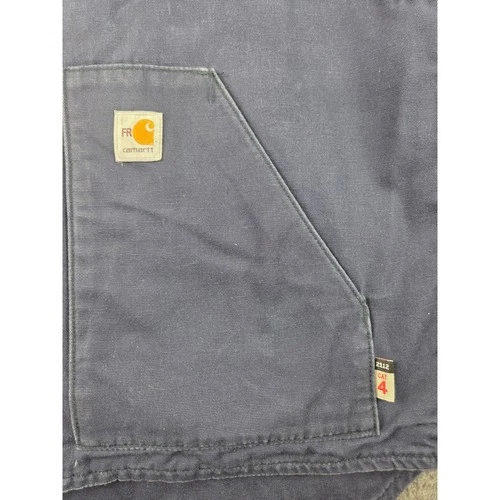 Carhartt Vest Mens XL Navy Blue FR Flame Resistant Sherpa Lined Duck CAT 4 image 9