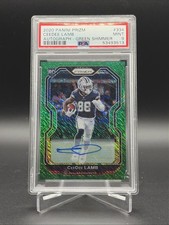 2020 Panini Prizm #334 Ceedee Lamb RC Green Shimmer Auto /5 Rookie PSA 9 POP 1