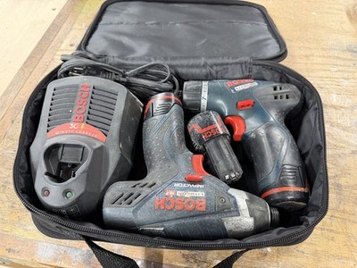 Bosch 10.8V Li-Ion Impact & Drill Driver Kit + (3) Batteries, (2) Chargers