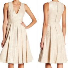ALICE + OLIVIA V-Neck Midi Length Dress